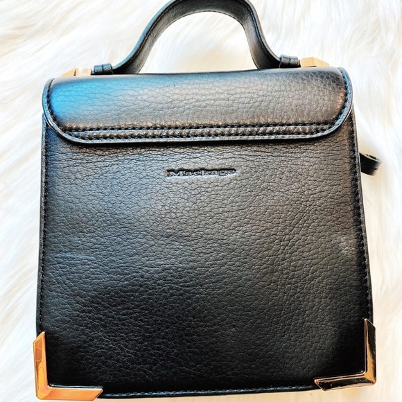 Mackage Rubie Top Handle Gold Arrow Bag EUC - Picture 7 of 14